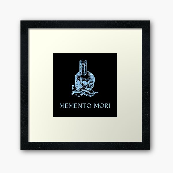 Artikel-Vorschau von Memento Mori Skull Sanduhr Hellblau, designt und verkauft von Ninjakandy.