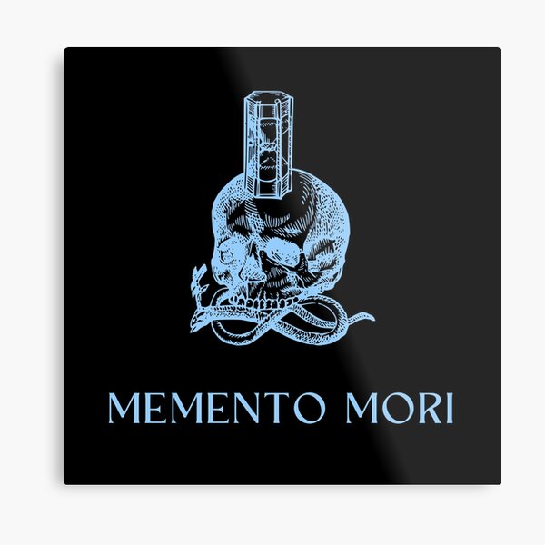 Artikel-Vorschau von Memento Mori Skull Sanduhr Hellblau, designt und verkauft von Ninjakandy.