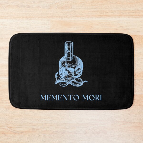 Item preview, Memento Mori Skull Hourglass Light Blue designed and sold by Ninjakandy.