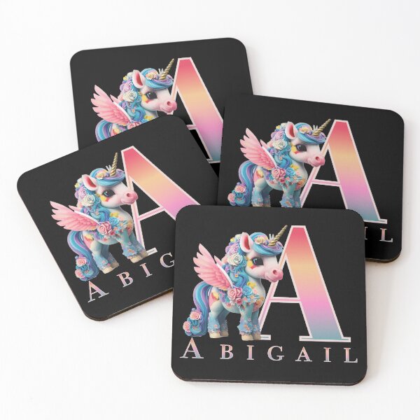 Item preview,  Abigail name with a cute unicorn designed and sold by Lubellebubble20.