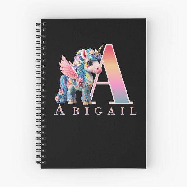 Item preview,  Abigail name with a cute unicorn designed and sold by Lubellebubble20.