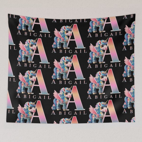Item preview,  Abigail name with a cute unicorn designed and sold by Lubellebubble20.