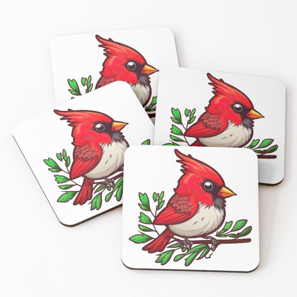 Artikelvorschau, Backyard Songbirds - Ein super süßer kleiner Kardinal entworfen und verkauft von Kalligraphika.