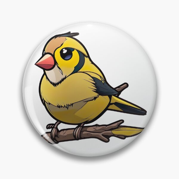Artikelvorschau, Backyard Songbirds - Ein supersüßer kleiner Stieglitz entworfen und verkauft von Kalligraphika.