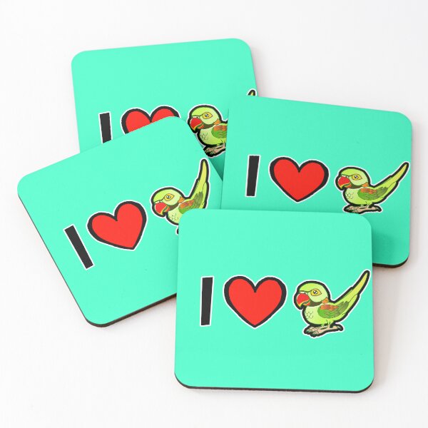 Item preview, I love cute and chubby Alexandrine Parrot designed and sold by DynieKid.
