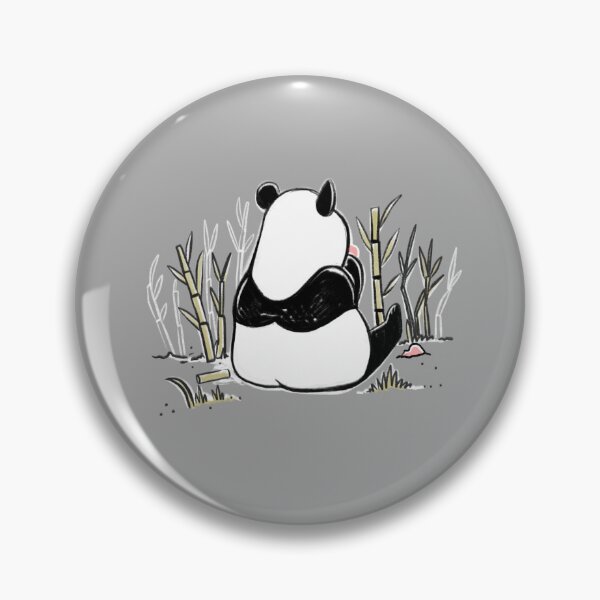 Item preview, Panda sitting with Bamboo designed and sold by cheekyfoxart.