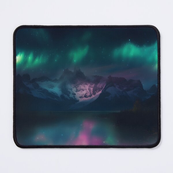 Item preview, Aurora Borealis Over the Snowy Mountains Pattern designed and sold by candlewithhare.