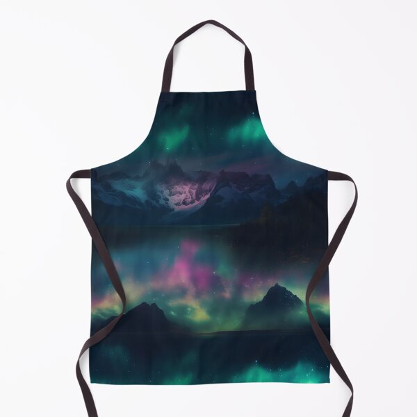Item preview, Aurora Borealis Over the Snowy Mountains Pattern designed and sold by candlewithhare.