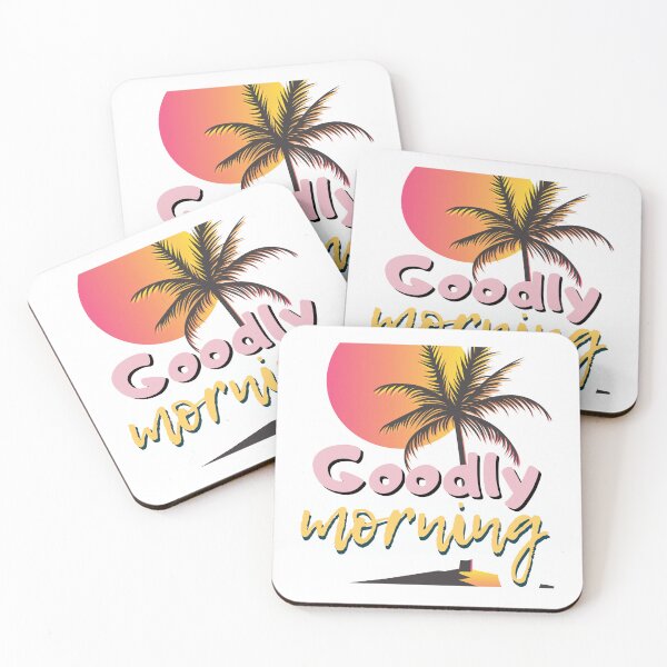 Item preview, Goodly Morning Beach Time with Palm Trees designed and sold by Quirky Dez.