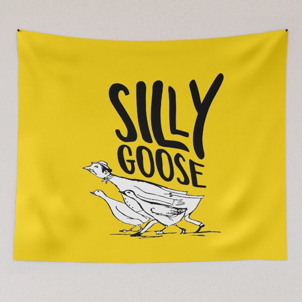 Item preview, Silly Goose | Funny Saying With Black And White Words And Edward Lear Vintage Goose Illustration designed and sold by Zazizu.
