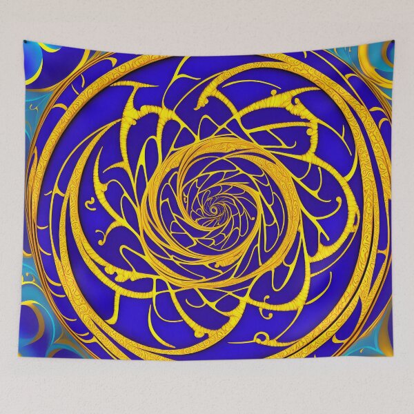 Item preview, Spiral Gold On Royal Blue 2 - SPIRALS designed and sold by internlvisions.
