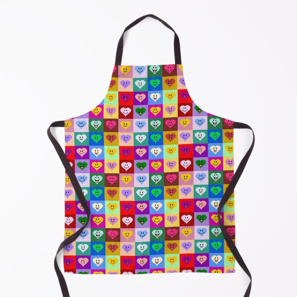 Item preview, Rainbow Smiling Love Hearts - Colorful Happy Face Heart Squares Pattern designed and sold by inspirationzgal.