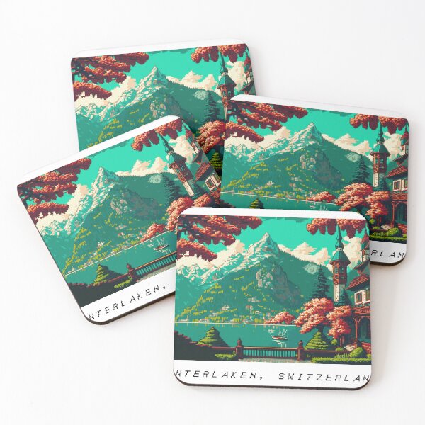 Item preview, Interlaken Pixel Art Retro designed and sold by PixelAirlines.