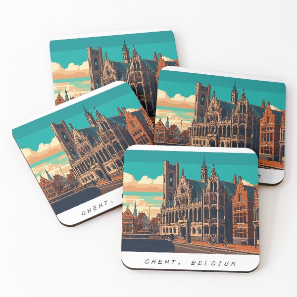 Item preview, Copie de Ghent Pixel Art Retro designed and sold by PixelAirlines.