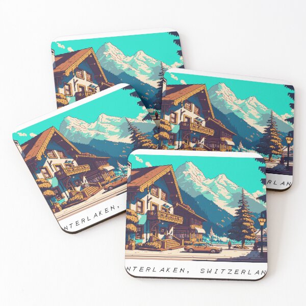 Item preview, Interlaken Pixel Art Retro designed and sold by PixelAirlines.