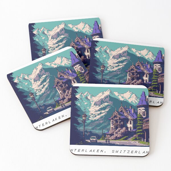 Item preview, Interlaken Pixel Art Retro designed and sold by PixelAirlines.