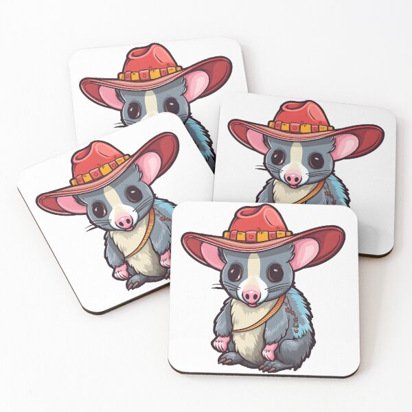 Item preview, Cowboy Possum - Cute Hiking Animal designed and sold by retrodesigner14.