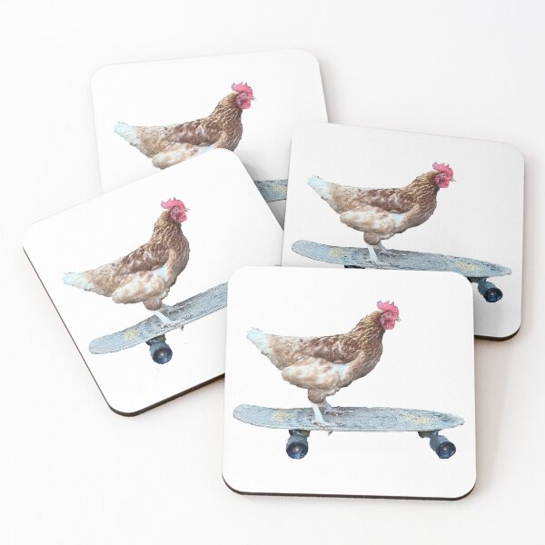 Item preview, Nugget the chicken on a skateboard designed and sold by LexSmithDesign.