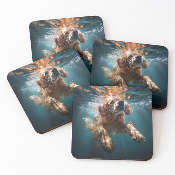 Item preview, Golden Retriever swimming under water designed and sold by ebrawne.