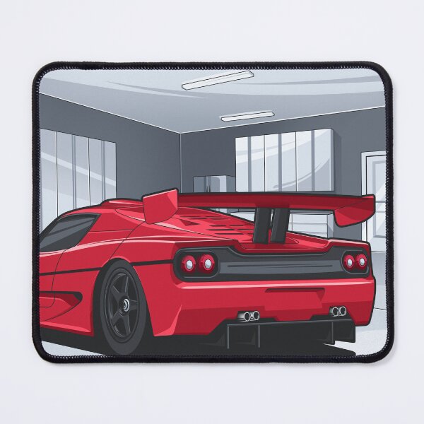 Item preview, Red Ferrari in garage designed and sold by MotorcycleLove.