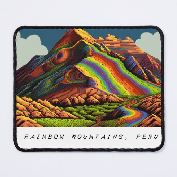 Item preview, Rainbow Mountain Pixel Art Retro designed and sold by PixelAirlines.