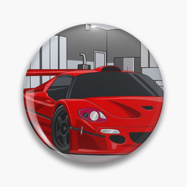 Item preview, Red Ferrari in garage designed and sold by MotorcycleLove.