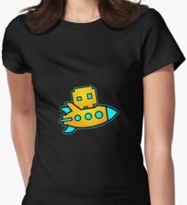 Geometrie-Dash Tailliertes T-Shirt