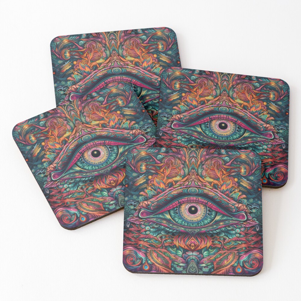 Vista previa del artículo con la obra «Posavasos (lote de 4)», diseñado y vendido por SeedDesign.