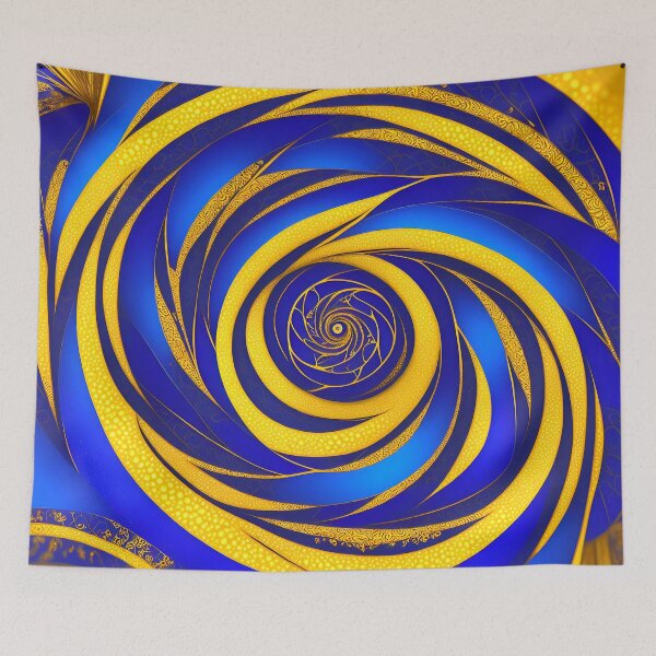 Item preview, Spiral Gold On Royal Blue 3 - SPIRALS designed and sold by internlvisions.