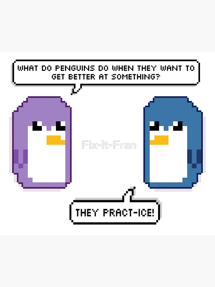 Pixel Penguin Puns by Fix-it-Fran