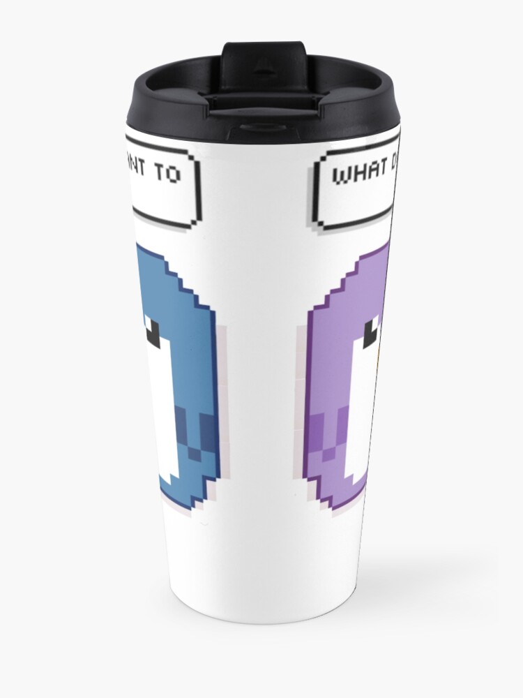 Alternate view of Pixel Penguin Puns Travel Mug