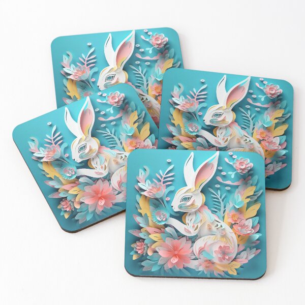 Item preview, Easter Rabbit  Pastel Paper Cut Craft designed and sold by shopfindingbeni.