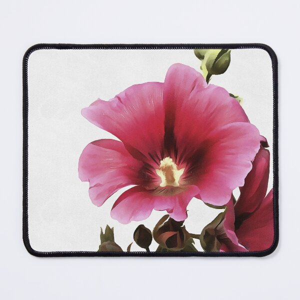 Item preview, Heavenly Pink Hollyhock Malva Flower Floral Painting designed and sold by taiche.