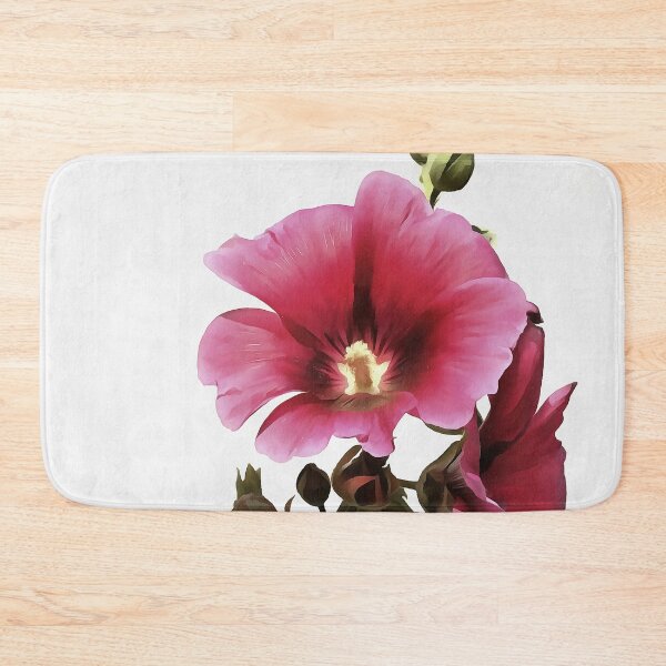 Item preview, Heavenly Pink Hollyhock Malva Flower Floral Painting designed and sold by taiche.