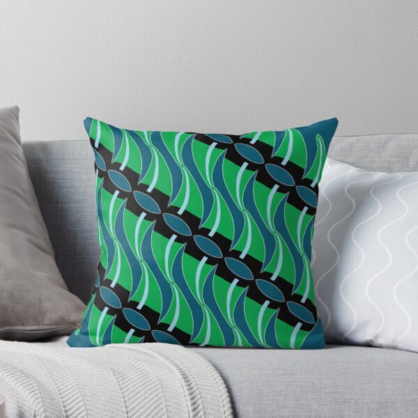 Item preview, Green, Black and Blue Curves designed and sold by pyktispix.