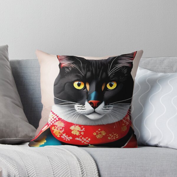 Item preview, Cool Cat Wearing Japanese Kimono designed and sold by ArtisticAllure1.