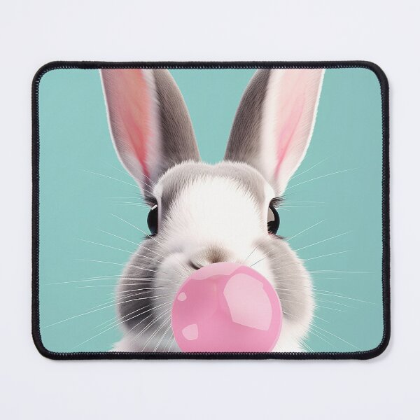 Item preview, Look at Those Lashes: Bubblegum Babe, a Feminine and Fun Bunny Poster for Your Home designed and sold by EmeraldeaArt.