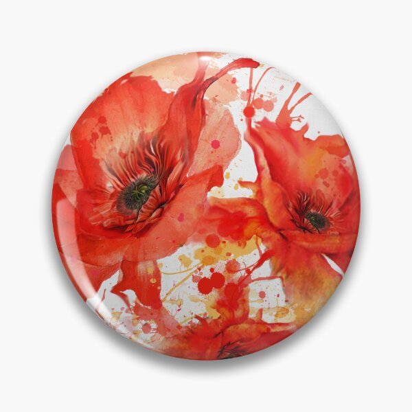 Item preview, Modern Watercolor Red Poppies - Clean Abstract Floral Pattern designed and sold by Art-PraveenRai.