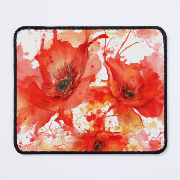 Item preview, Modern Watercolor Red Poppies - Clean Abstract Floral Pattern designed and sold by Art-PraveenRai.