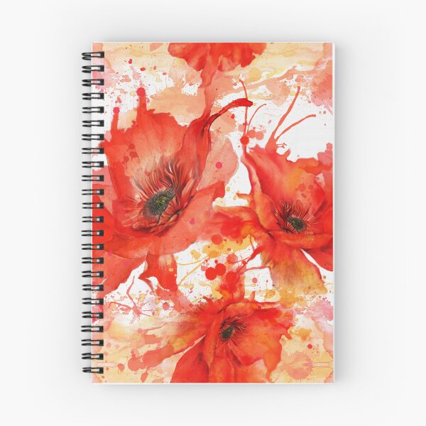 Item preview, Modern Watercolor Red Poppies - Clean Abstract Floral Pattern designed and sold by Art-PraveenRai.