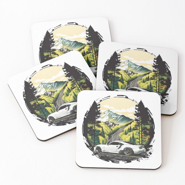 Item preview, White sport car cruising in the mountain road designed and sold by Xiangster987.