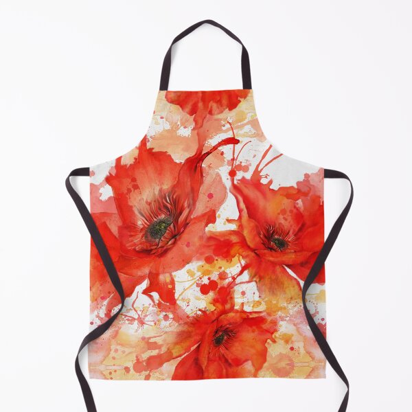 Item preview, Modern Watercolor Red Poppies - Clean Abstract Floral Pattern designed and sold by Art-PraveenRai.