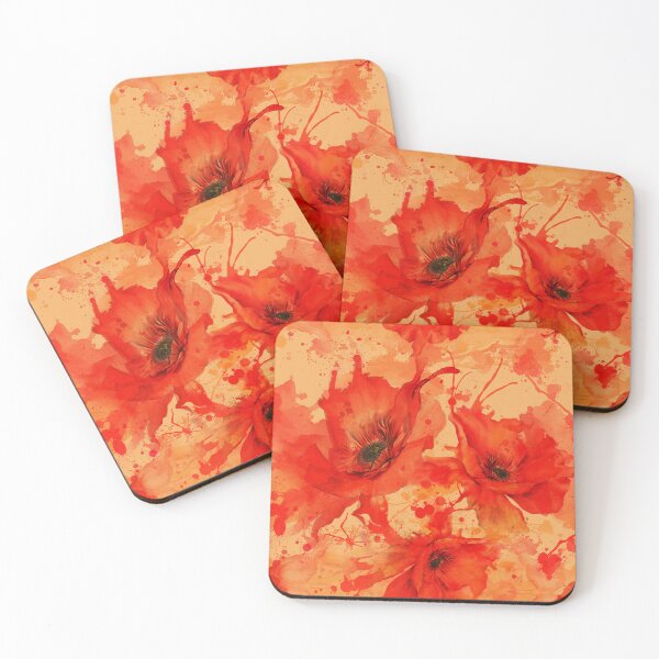 Item preview, Vibrant Watercolor Red Poppy Splash - Abstract Floral Design designed and sold by Art-PraveenRai.