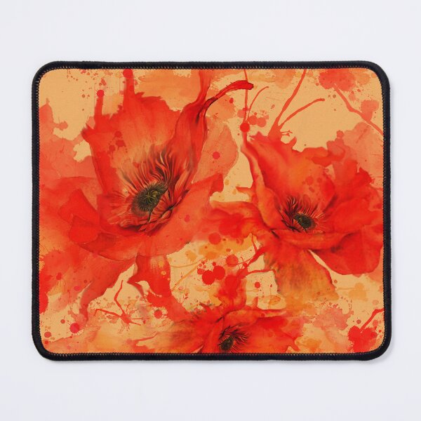 Item preview, Vibrant Watercolor Red Poppy Splash - Abstract Floral Design designed and sold by Art-PraveenRai.
