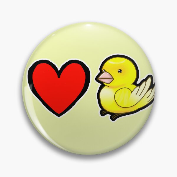 Item preview, I love Yellow Cute Pet Canary Bird designed and sold by DynieKid.