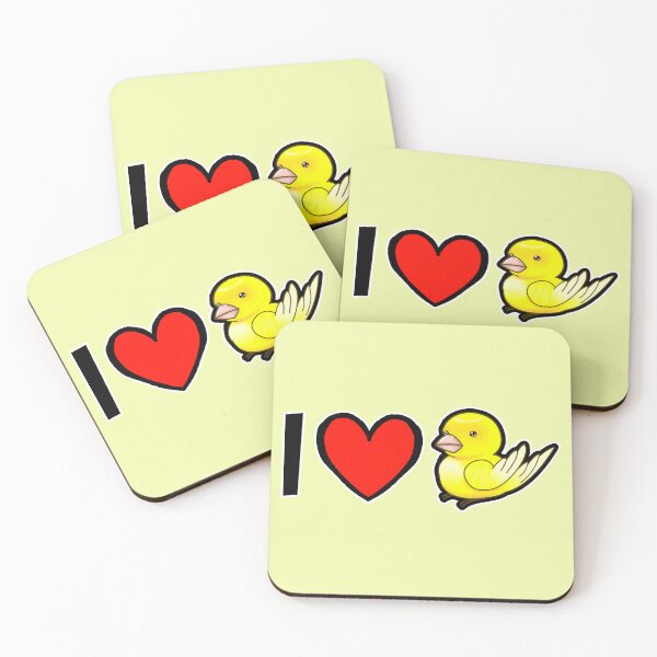 Item preview, I love Yellow Cute Pet Canary Bird designed and sold by DynieKid.