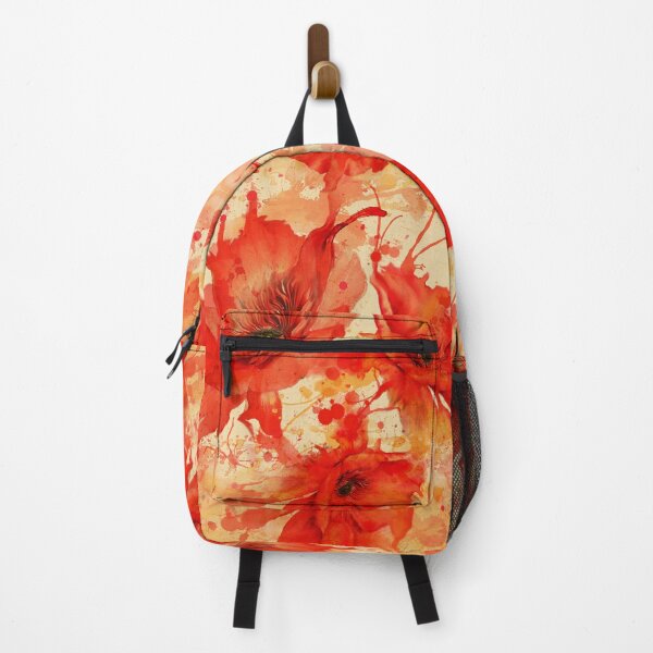 Item preview, Vintage Cream Watercolor Poppies - Warm Earthy Floral Pattern designed and sold by Art-PraveenRai.