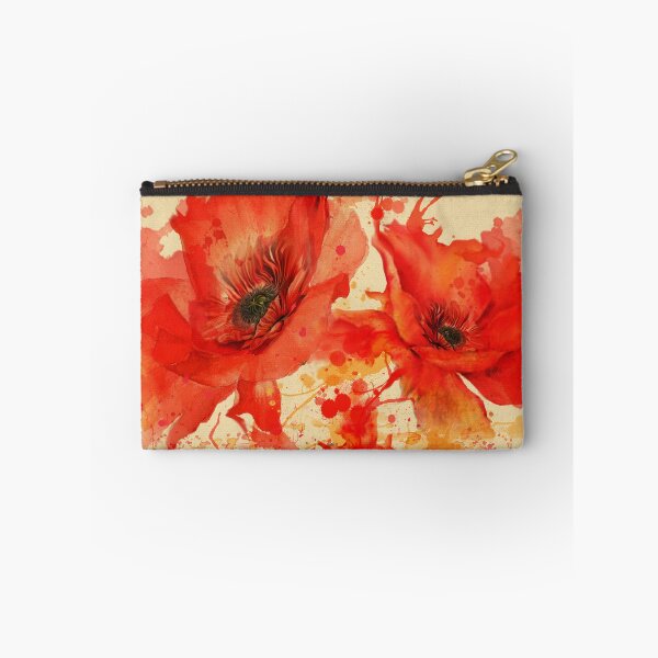 Item preview, Vintage Cream Watercolor Poppies - Warm Earthy Floral Pattern designed and sold by Art-PraveenRai.