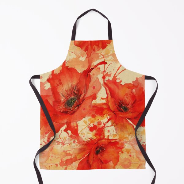 Item preview, Vintage Cream Watercolor Poppies - Warm Earthy Floral Pattern designed and sold by Art-PraveenRai.