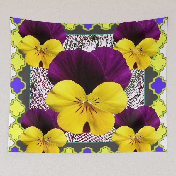 Item preview, PURPLE & YELLOW VIOLETS GARDEN ART designed and sold by sharlesart.